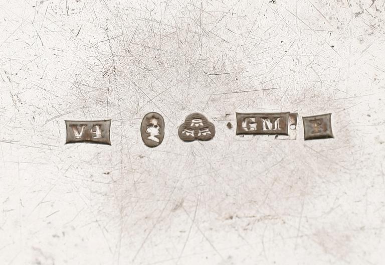 SAMLING SILVERFÖREMÅL, 6 delar, 1800-/1900-tal. Vikt ca 286 gram.