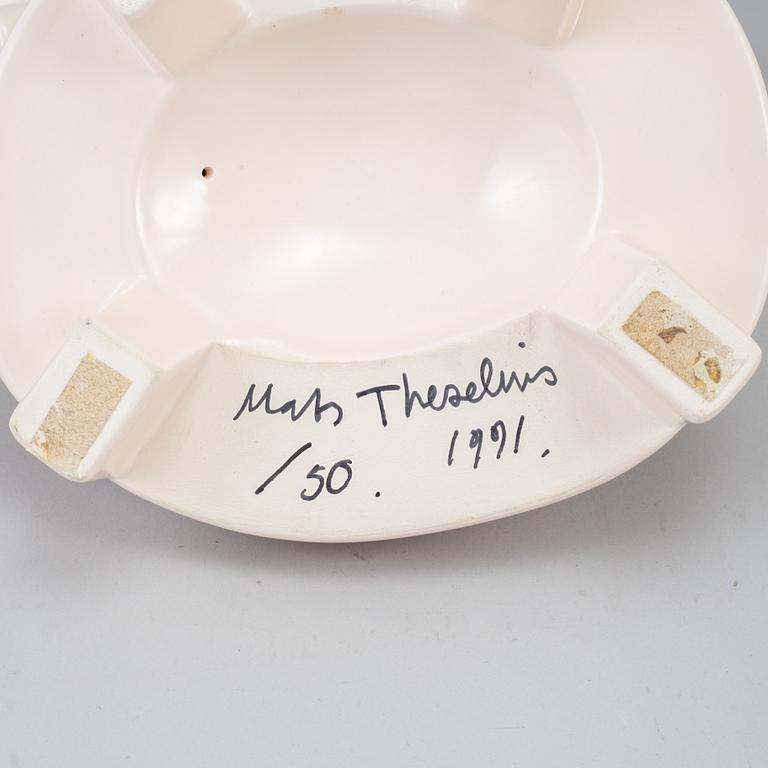 MATS THESELIUS, a porcelain mirror, signed and numbered 50/50, 1991.