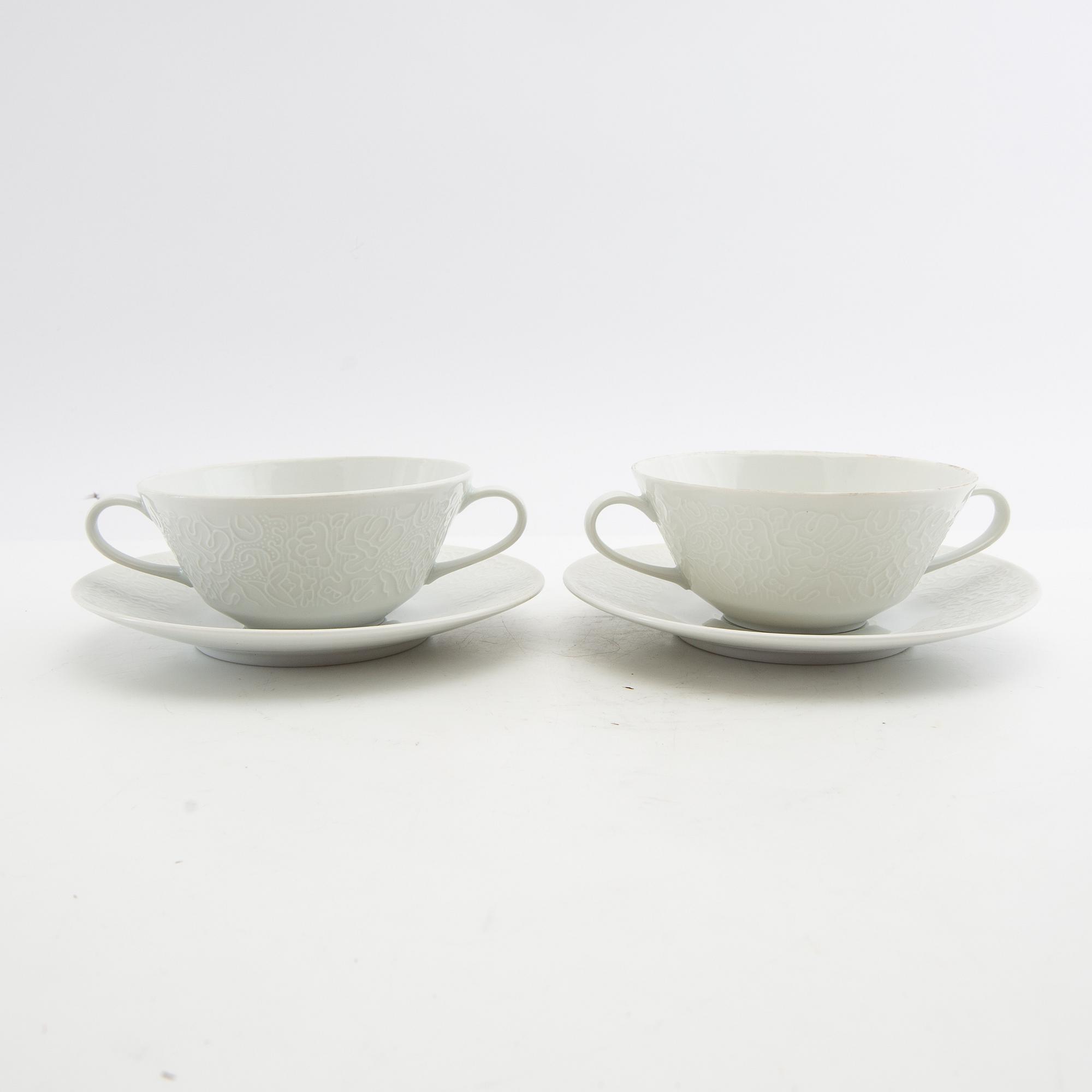 Broth cups 10 pcs Hutschenreuther Germany mid/second half of the 20th century porcelain.