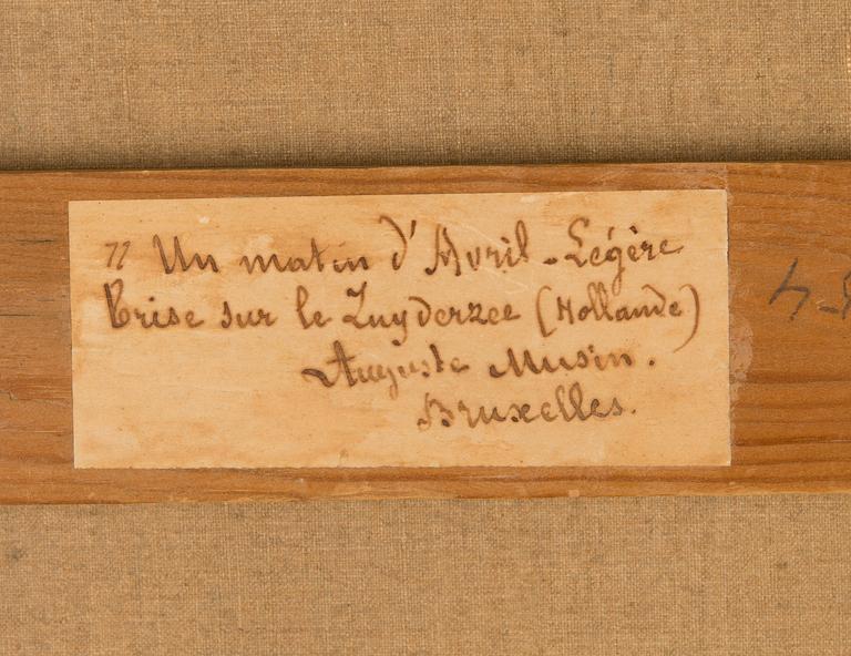 Auguste Musin, "Un matin d'Avriel - Légère Brise sur le Zuidersee (Hollande)".