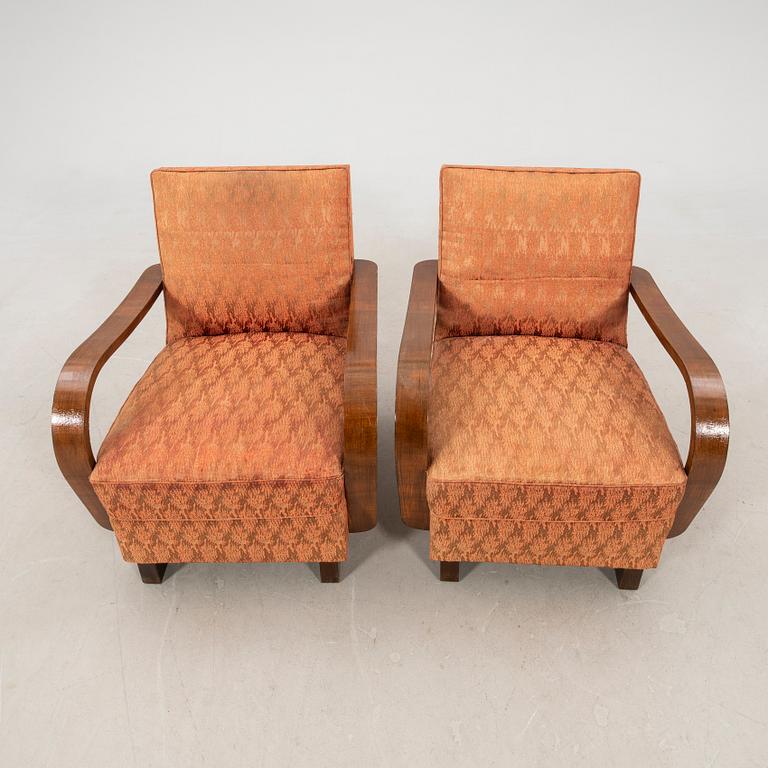 Armchairs, a pair of Art Deco, first half of the 20th century.