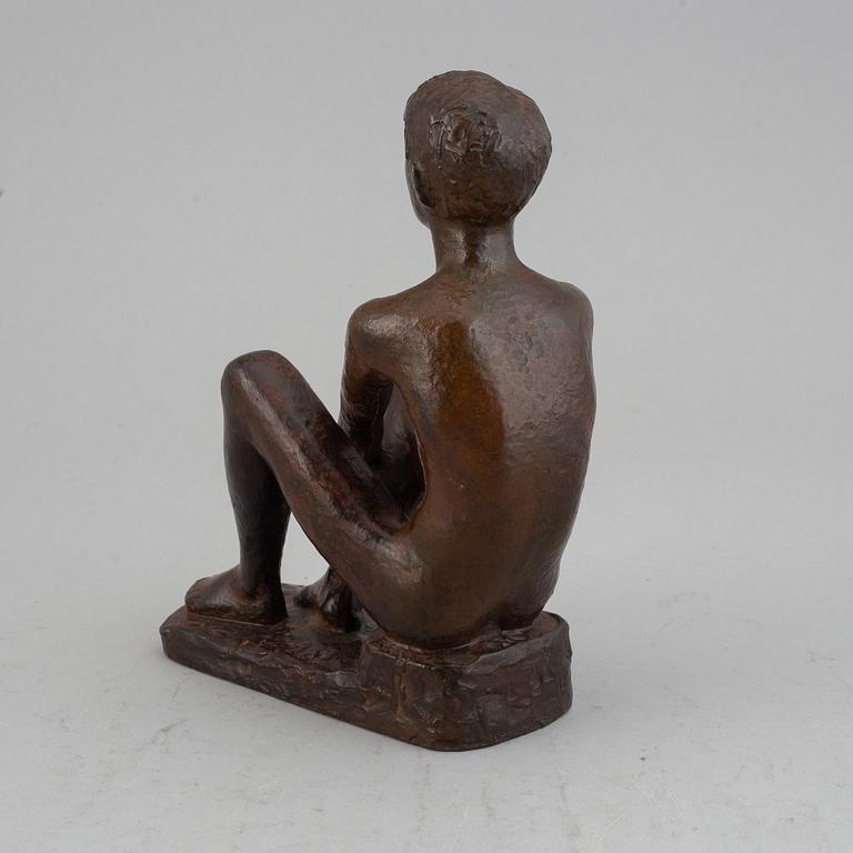 David Wretling, sculpture, bronze, signed.