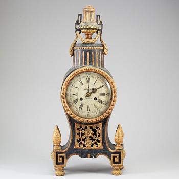 A North European mantel clock, late 18th century.
