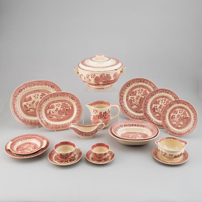 A part 'Willow' earthenware dinner and coffee service, Gustavsberg, 1940-1958 (93 pieces).