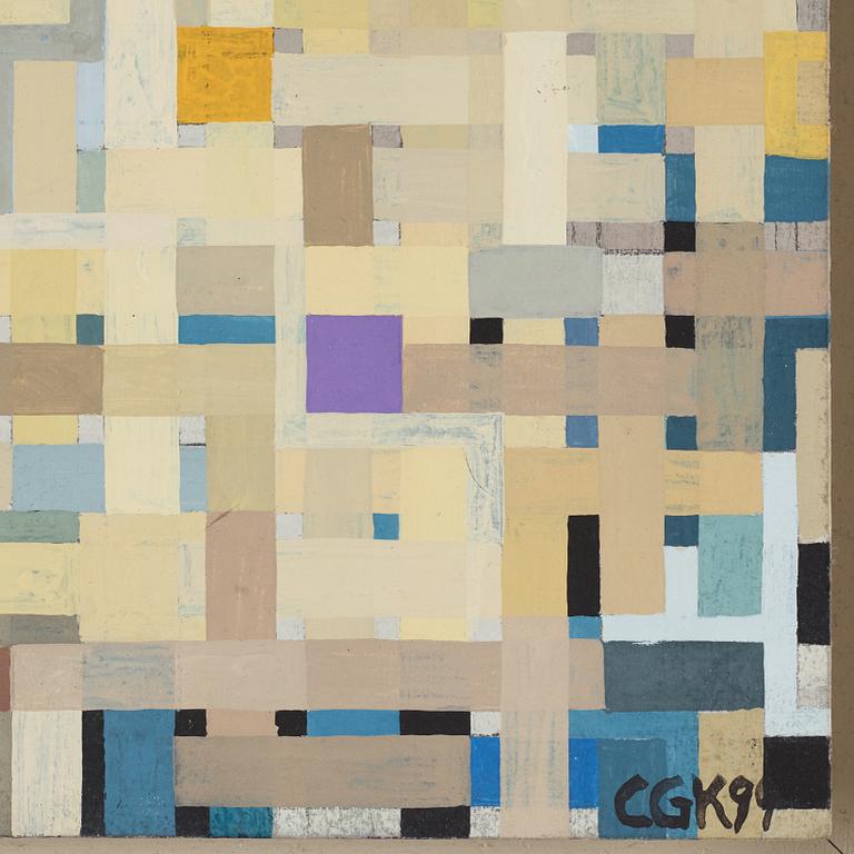 C Göran Karlsson, tempera on paper, signed and dated -99.