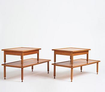 Josef Frank, a pair of 'model 1073' tables, Svenskt Tenn, Sweden before 1985.