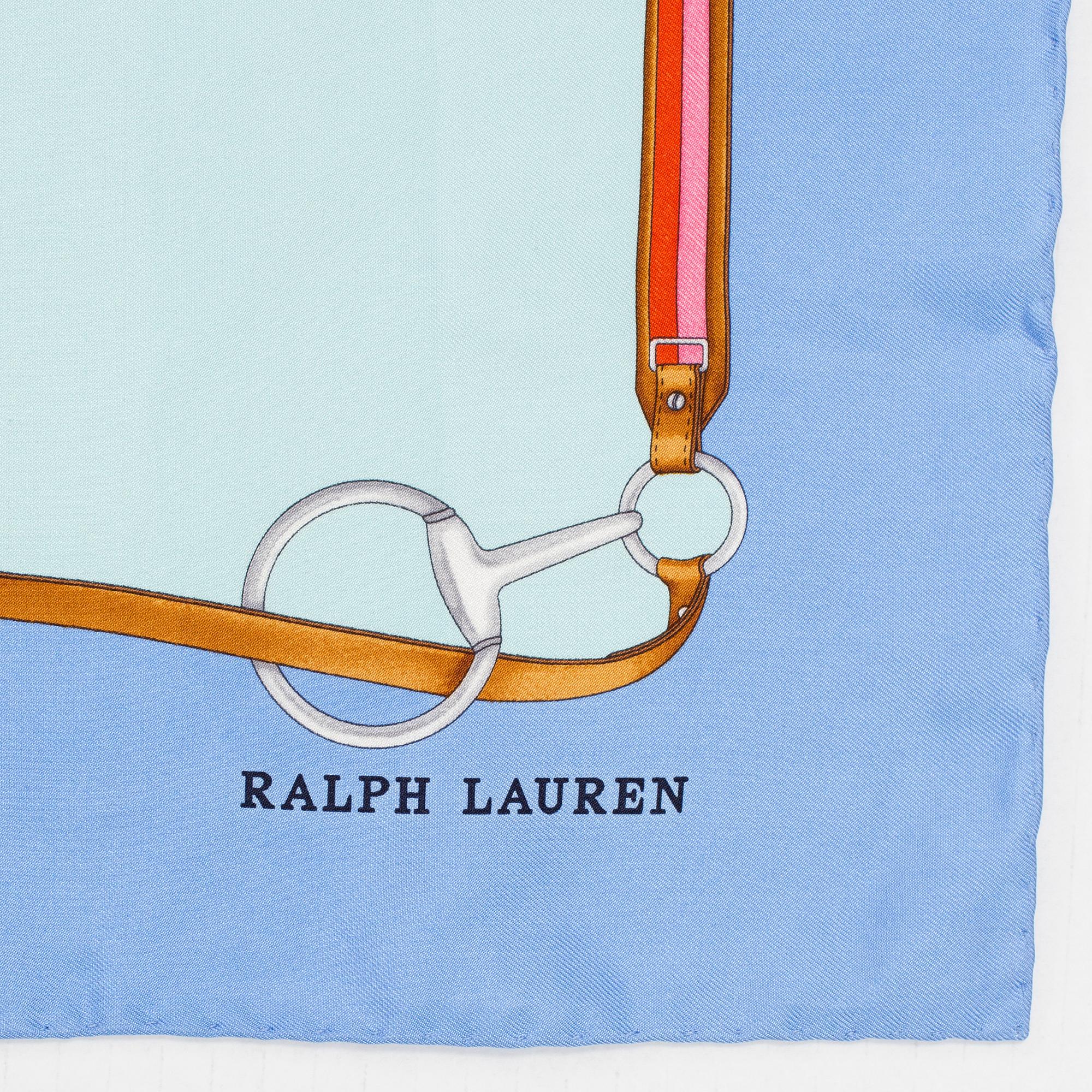 Three silk scarves by Ralph Lauren.