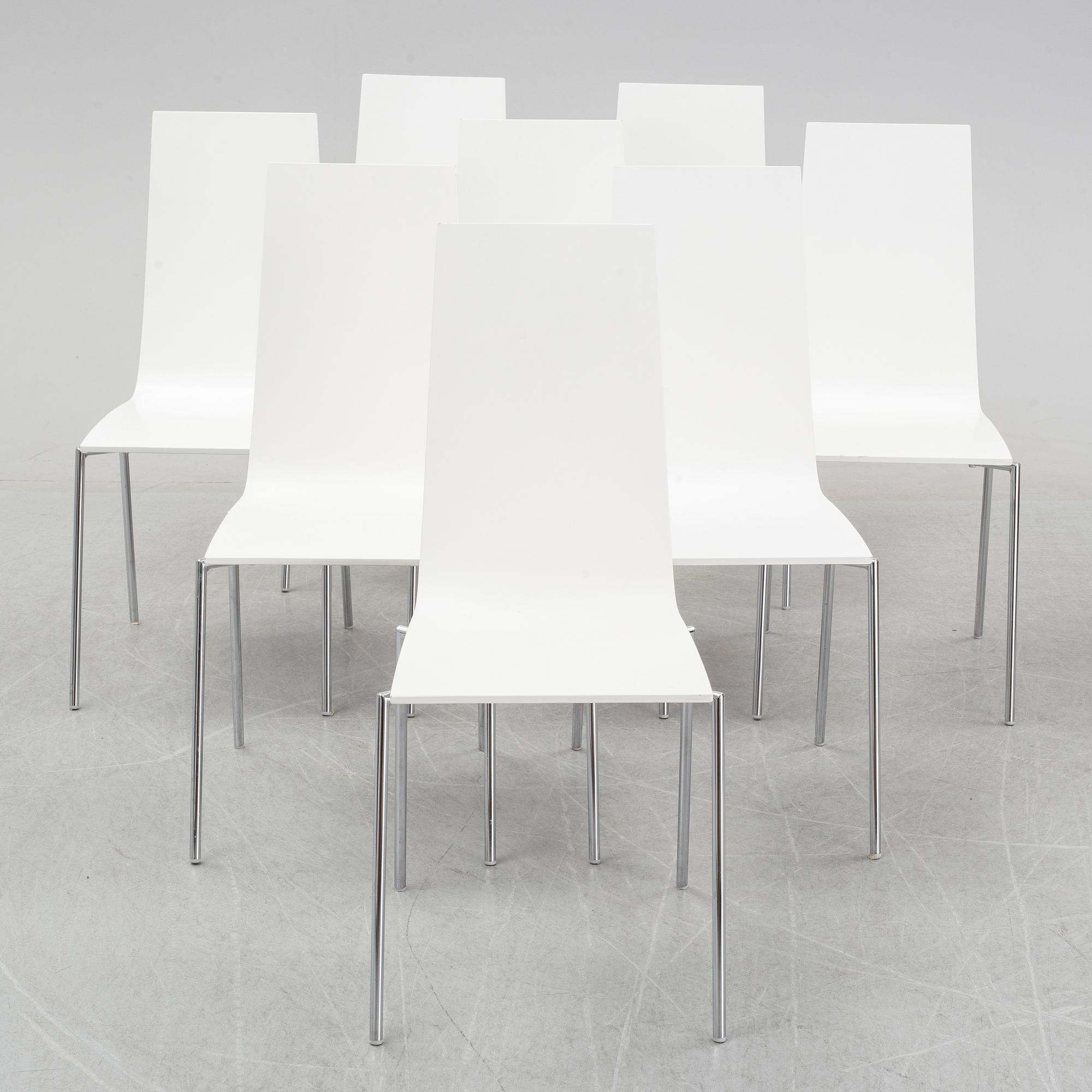 A set of eight 'Cobra' chairs by Mattias Ljungren for Källemo.