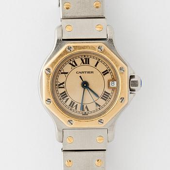DAMARMBANDSUR, guld och stål. Cartier. 1900-talets andra hälft.