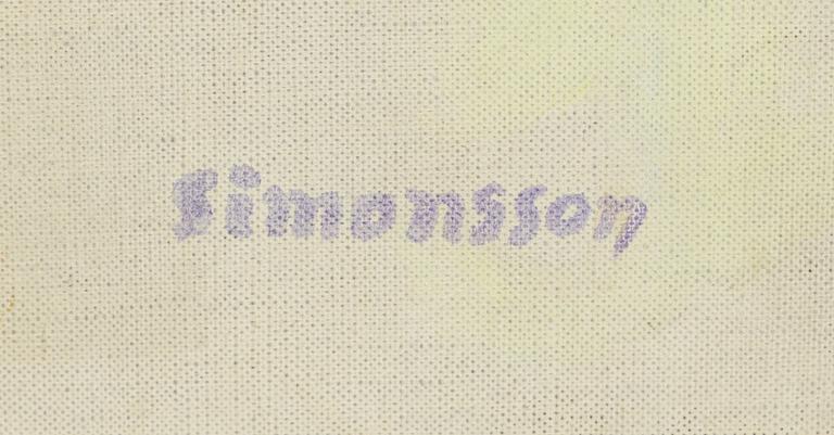 Birger Simonsson, olja på duk, signerad Simonsson och daterat 1938 a tergo.
