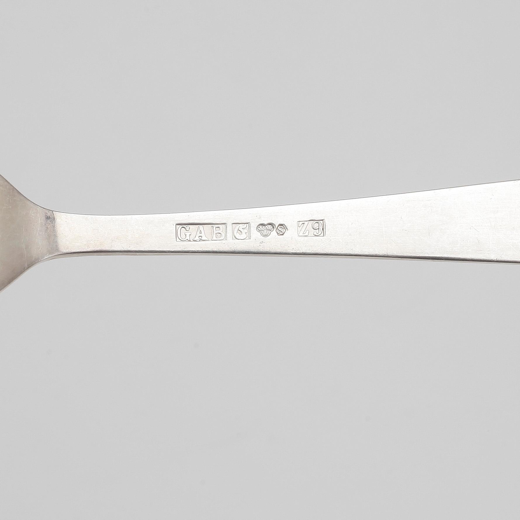 BESTICKSERVIS, silver, 89 delar, "Rosenholm", Jacob Ängman, GAB, Eskilstuna, bla 1974. Vikt ca 1638g.