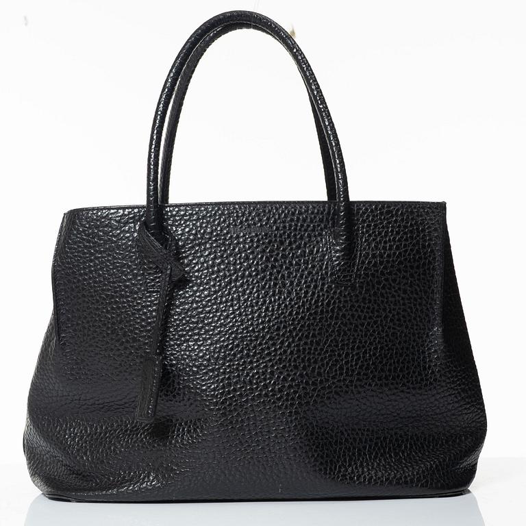 Jil Sander, A black leather bag.