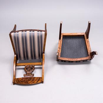 STOLAR, ett par, biedermeierstil, tidigt 1900-tal.