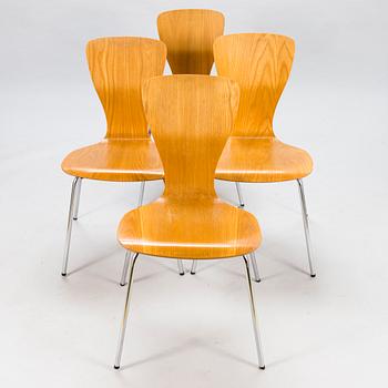 TAPIO WIRKKALA, a set of four mid 20th century 'Nikke' charis for Asko Finland.