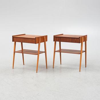 A pair of bedside tables, Carlströms & Co Möbelfabrik, Bjärnum, 1950's/60's.