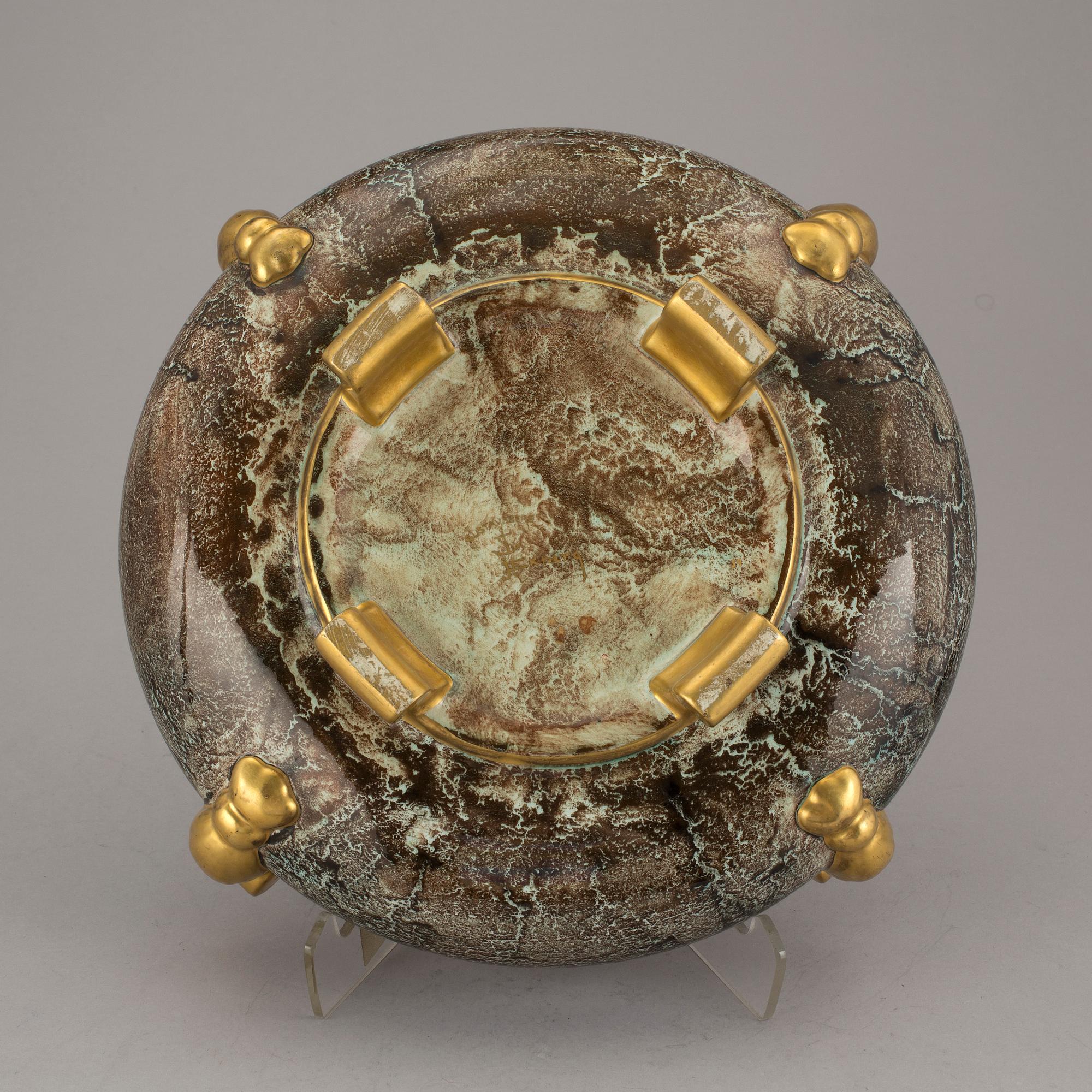 SKÅL, flintgods, Josef Ekberg Gustavsberg, 1920/30-tal.