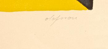 PIERRE OLOFSSON, färglitografi, sign och numr 57/260.