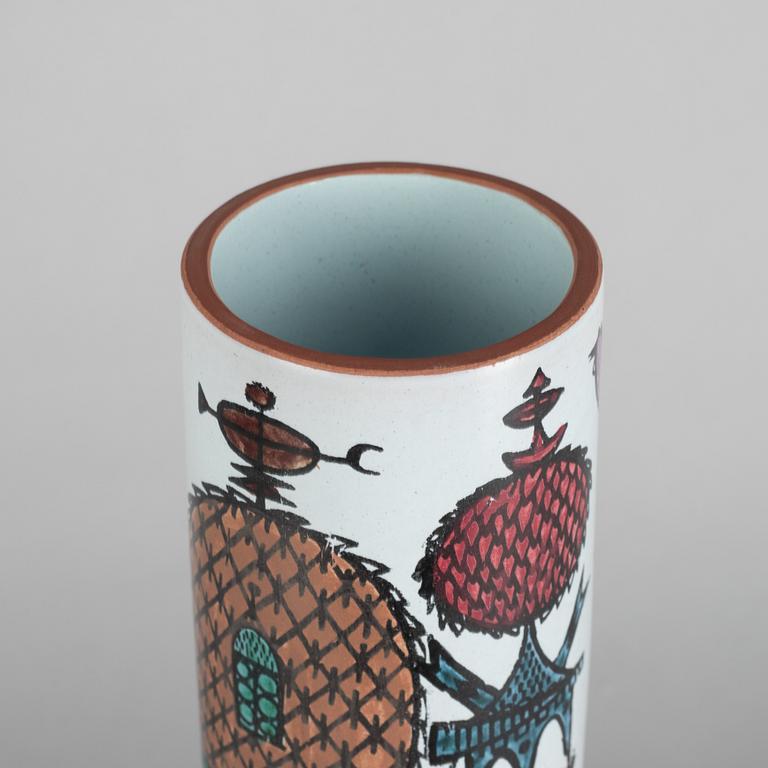 Stig Lindberg, a 'Karneval' faience vase, Gustavsbergs studio 1958-62.