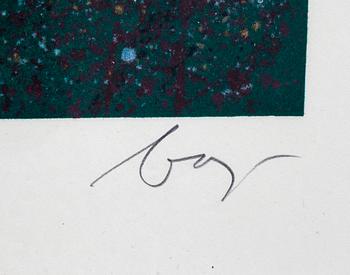 ENRICO BAJ, färglitografi, signerad och numrerad 122/250.