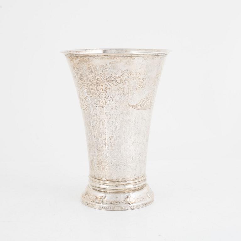 A Swedish silver beaker, mark of K. Anderson, Stockholm 1929.