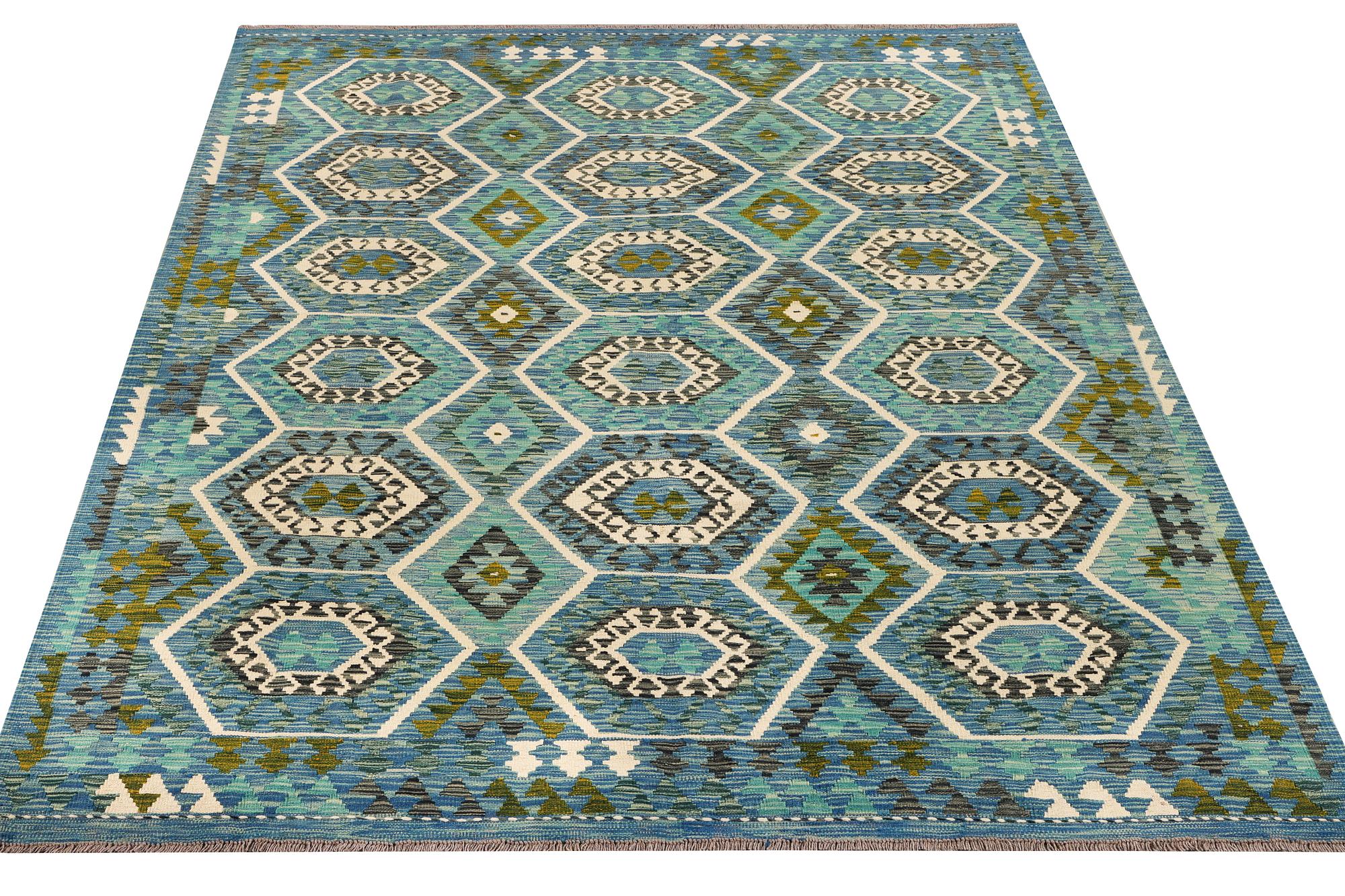 Matta, Afghansk kelim, ca 294 x 207 cm.