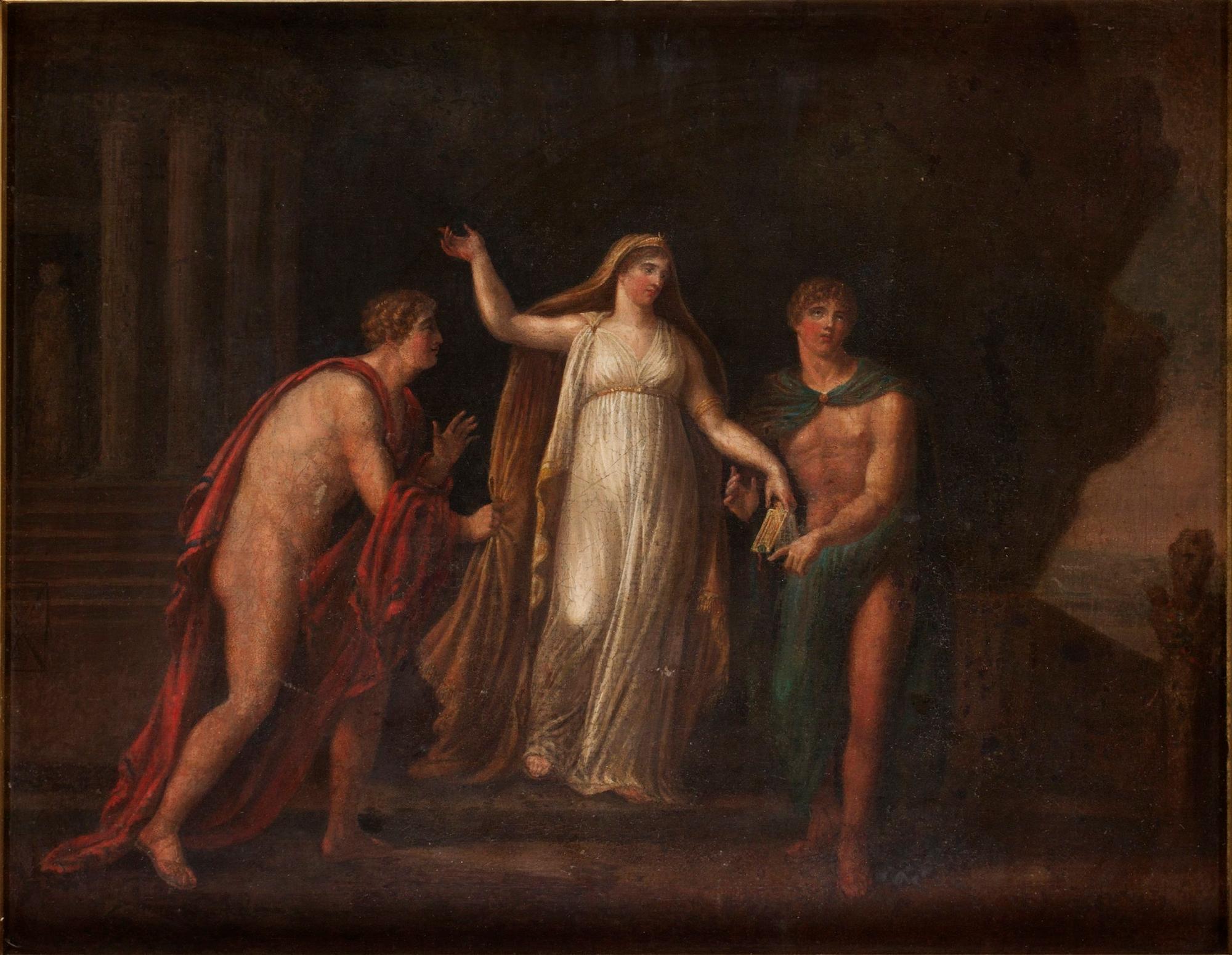 Jonas Åkerström Tillskriven, Antik figurkomposition med Diana.