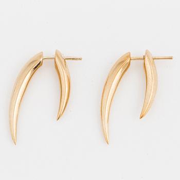 A pair of 8K gold Mads Ziegler 'Claw' earrings.