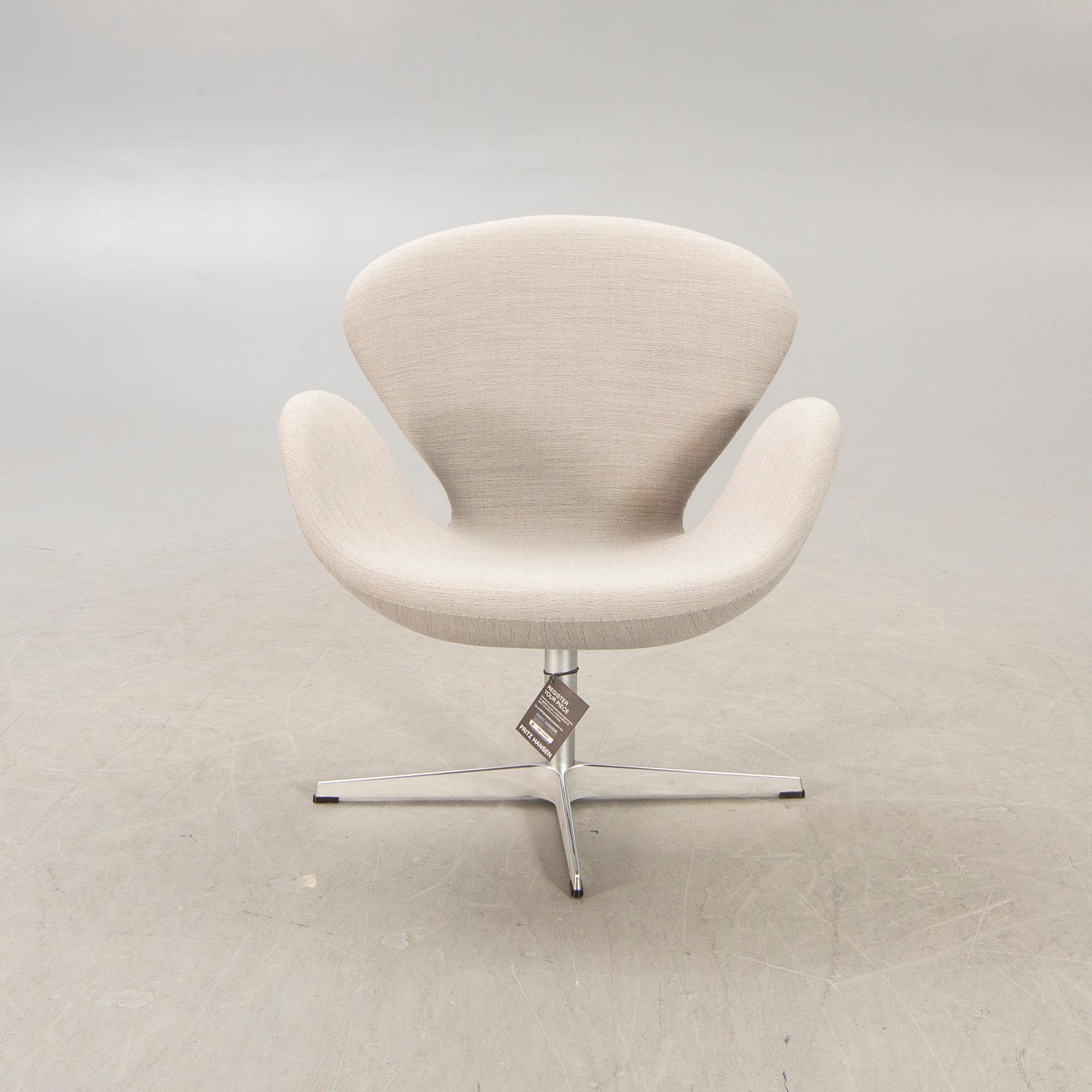 Arne Jacobsen, armchair, "The Swan", Fritz Hansen, designed in 1958, marked with ID number.