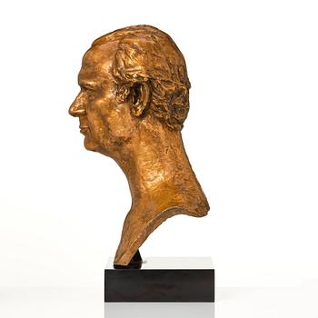 Gudmar Olovson, sculpture, "SM Le Roi de Suède" (HRH The King of Sweden).