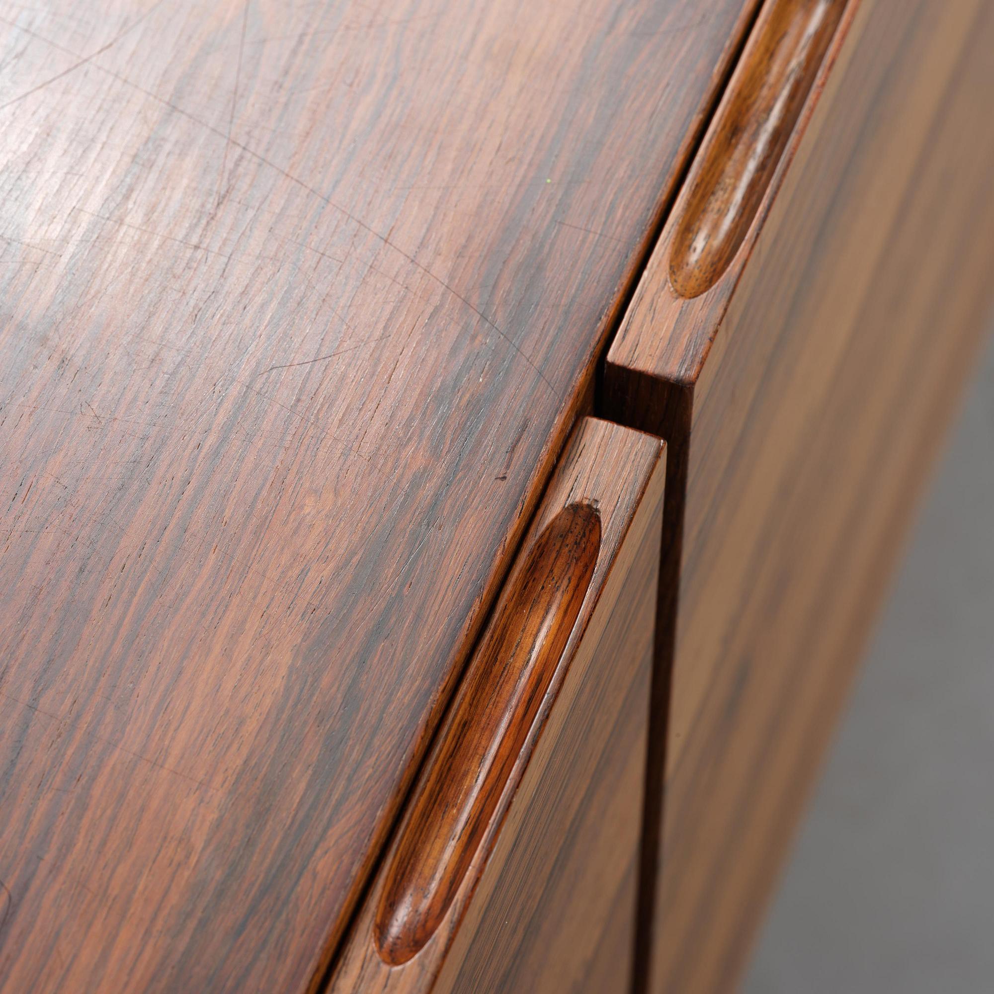 Ib Kofod-Larsen, a rosewood veneered sideboard model "501" from the "Ib 500" series, Seffle Möbelfabrik, Sweden, 1960s.
