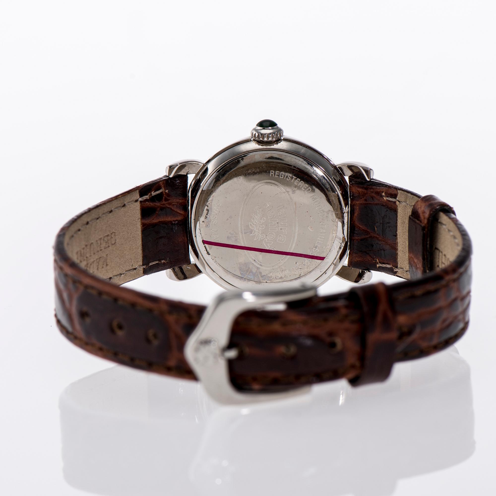 ARMBANDSUR, dam, stål, Laura Ashley. 1900-talets slut.