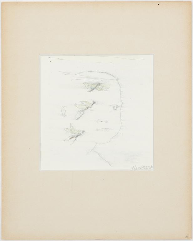Hans Wigert, drawing, study for etching.