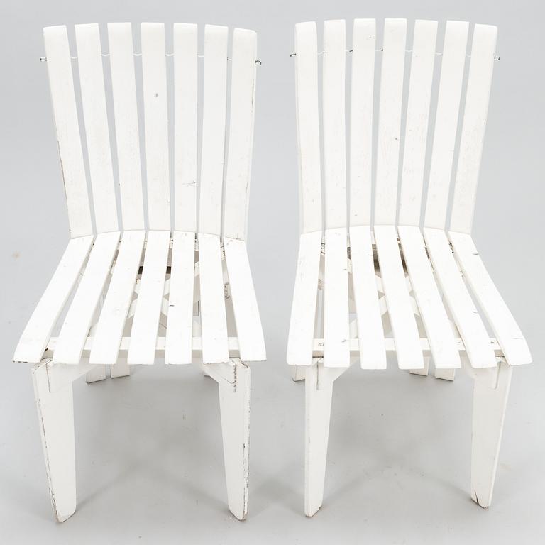 ALVAR AALTO, A five-piece 1960'/1970's 'Aurinko' (Sun-series), garden furniture set for Artek.