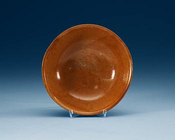 A yellow glazed bowl, Liao dynasty (907-1125).