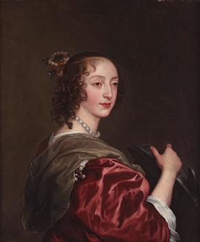 719. Antonis van Dyck, tillskriven, "Drottning Henrietta Maria av England” (1609-1669) som Sankta Katarina av Alexandria.