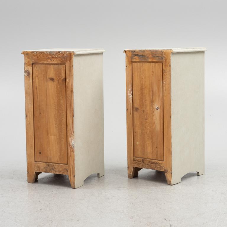 Bedside tables, a pair, 20th century.