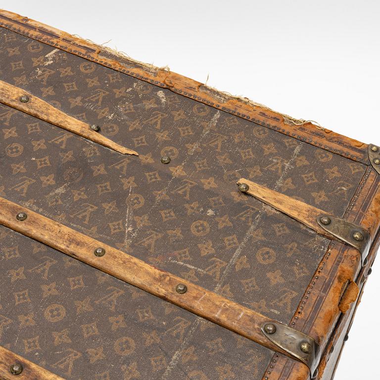 Louis Vuitton, a monogram canvas trunk from around year 1900.