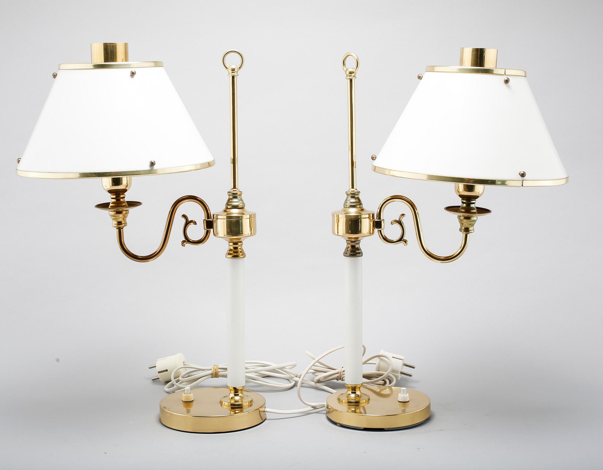 A pair of table lamps from Boréns, from the latter half of the 20th century.