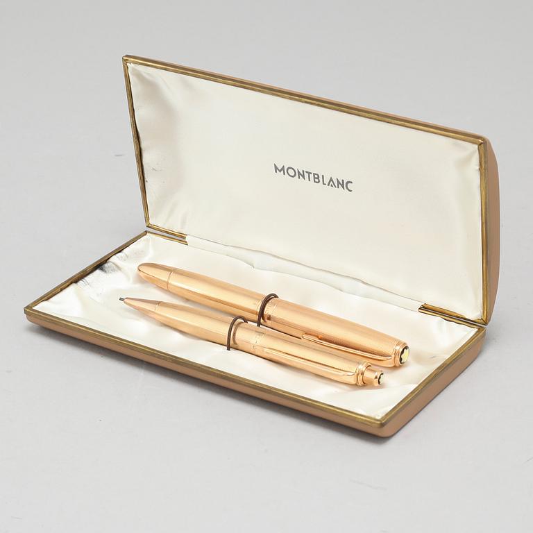 A fountain pen and a mechanical pencil by Montblanc.