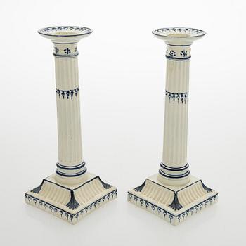 Wedgwood, ljusstakar, ett par, flintgods, tidigt 1800-tal.