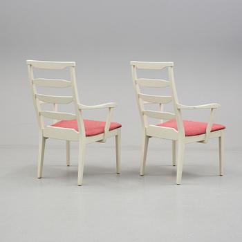 CARL MALMSTEN, karmstolar, ett par, 1900-talets andra hälft.