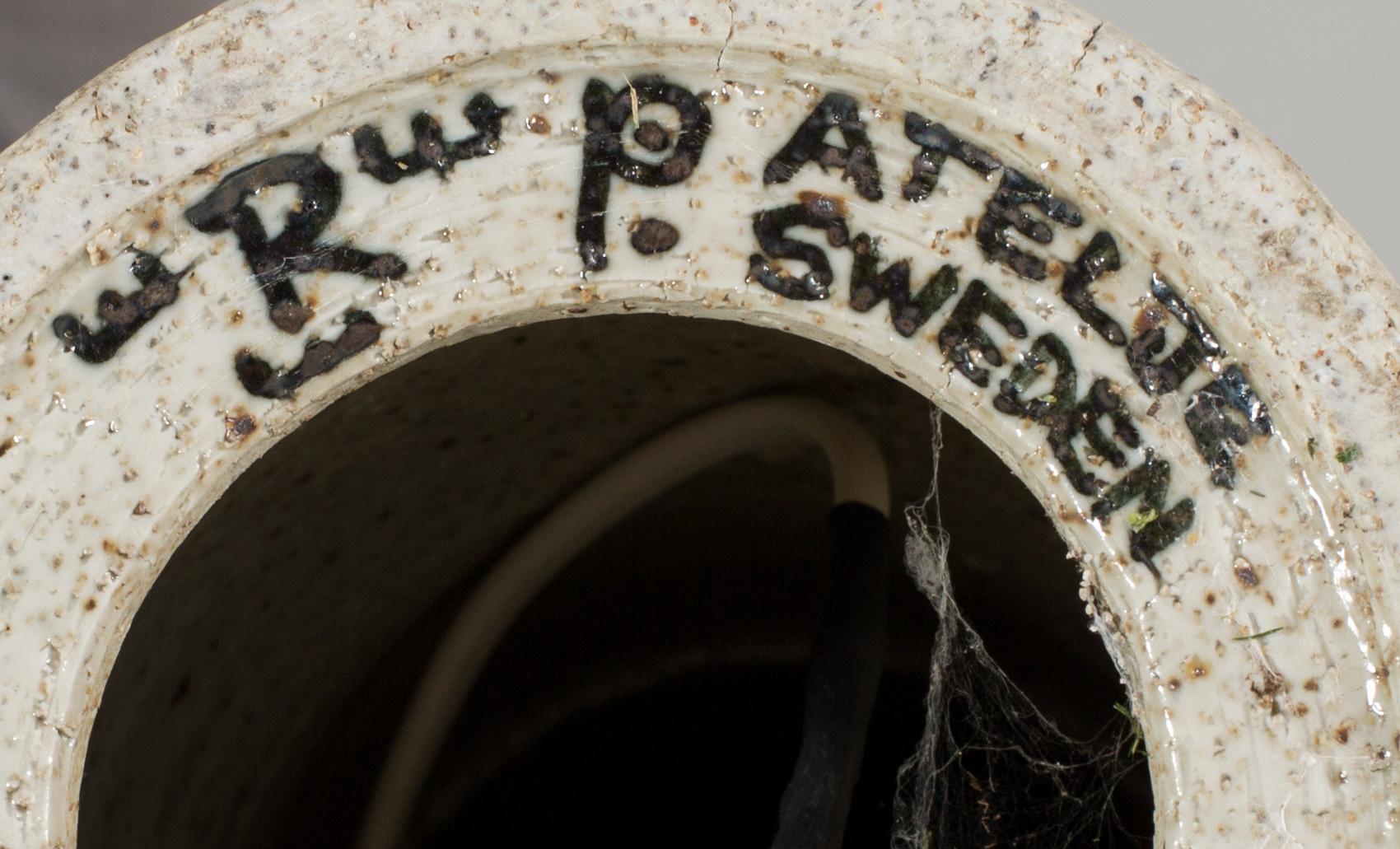 A STONEWARE FLOOR LAMP BY INGER PERSSON FOR RÖRSTRAND.
