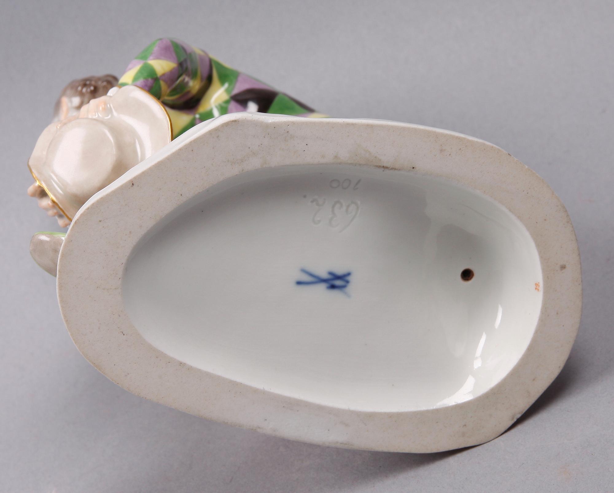 FIGURIN, porslin, Meissen. 1900-talets början.