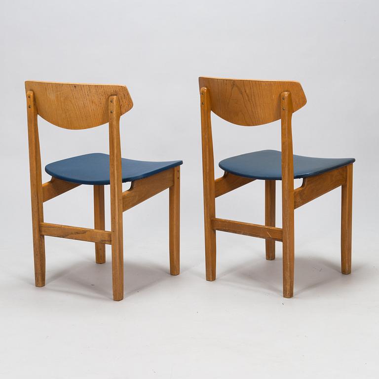 Lasse Ollinkari, stolar, 6 st, för Arkkitehtuuritoimisto Aarne Ervi, tillverkare Haimi 1952.