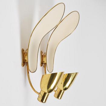 Carl-Axel Acking, a pair of wall lamps model 5029, Bröderna Malmströms Metallvarufabrik, Malmö, 1950s.