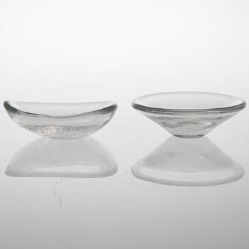 Two glass bowls signed K.Franck Iittala.