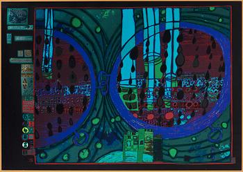 Friedensreich Hundertwasser, "Look at it on a rainy day (The Regentag portfolio)".