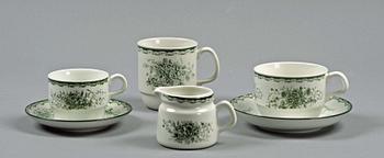 MATSERVIS, 124 delar, fältspatsporslin, "Gröna Anna",  Rörstrand.