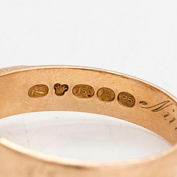 Ring, 18K guld, Suomen Kultaseppä Oy, Turku, 1920.