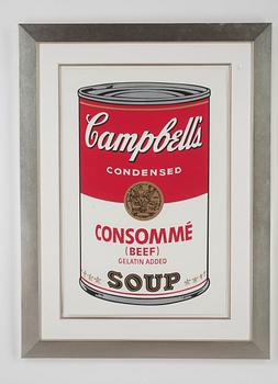 Andy Warhol, "Consommé (Beef)", from: "Campbell's soup I".